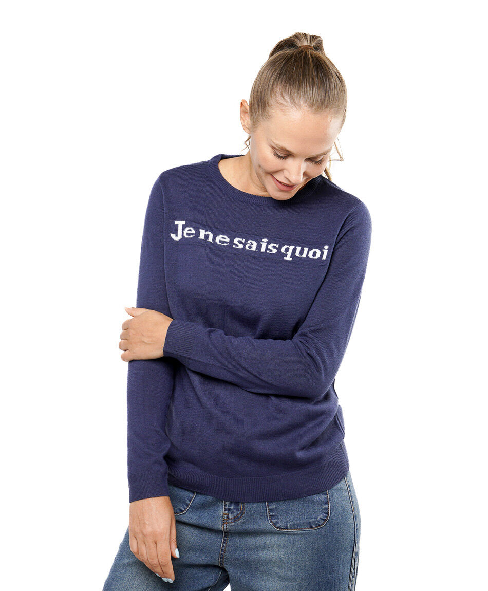 Sweater mujer texto