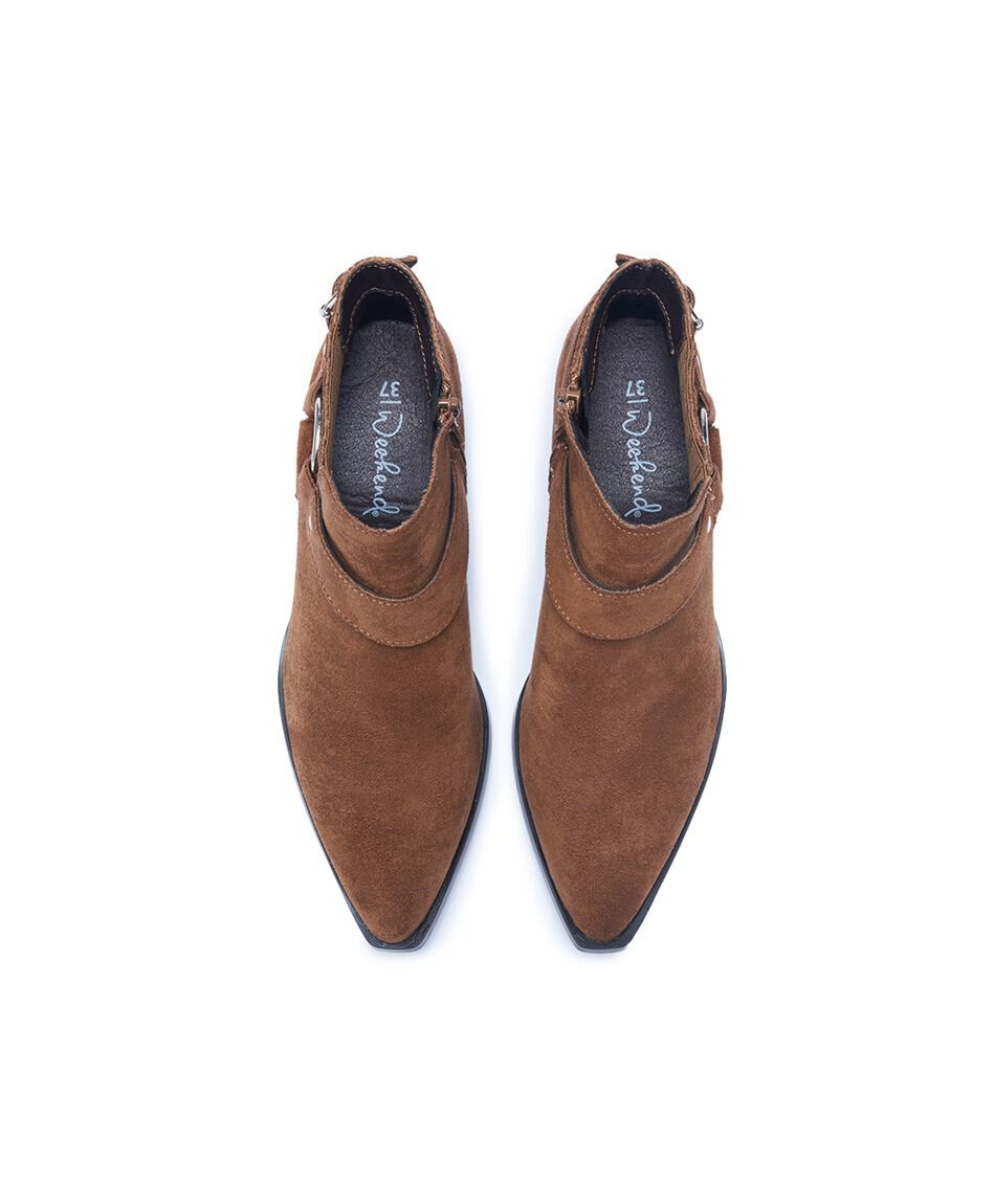 Bot&iacute;n mujer vaqueras brown