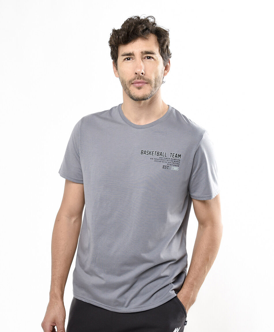 Remera deportiva hombre basketball team