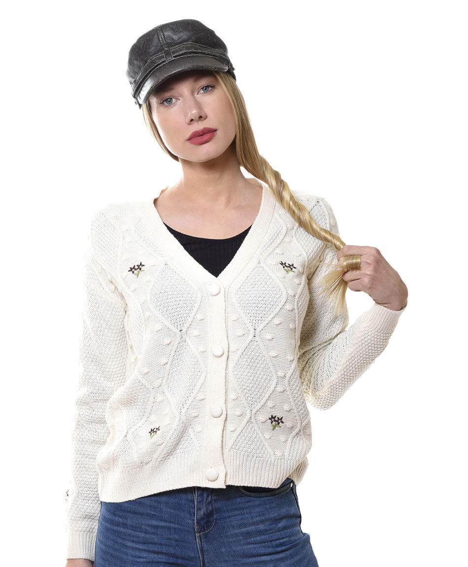 Cardigan bordado