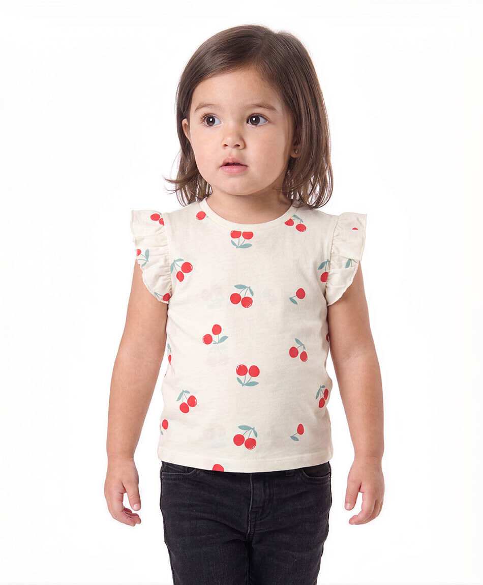 Remera beb&eacute; vuelos cerezas