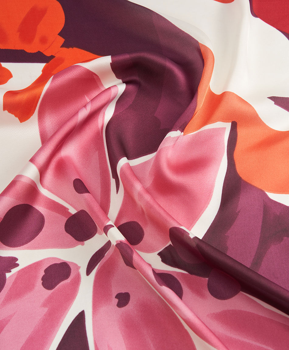 Pa&ntilde;uelo mujer tonos rojos