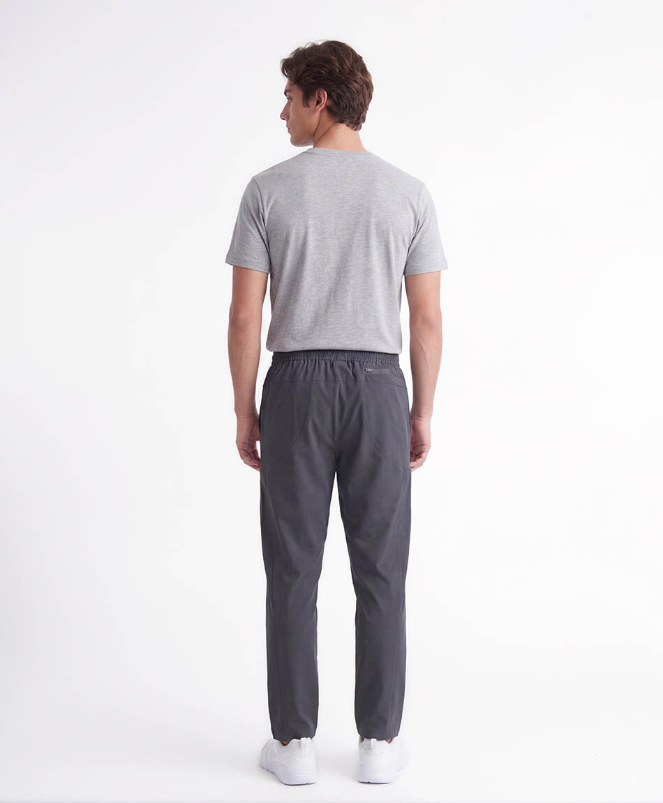 Pantal&oacute;n deportivo hombre delgado bolsillo gris