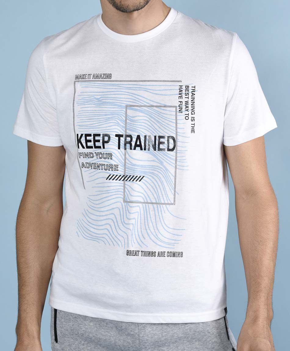 Polera deportiva manga corta cuello redondo