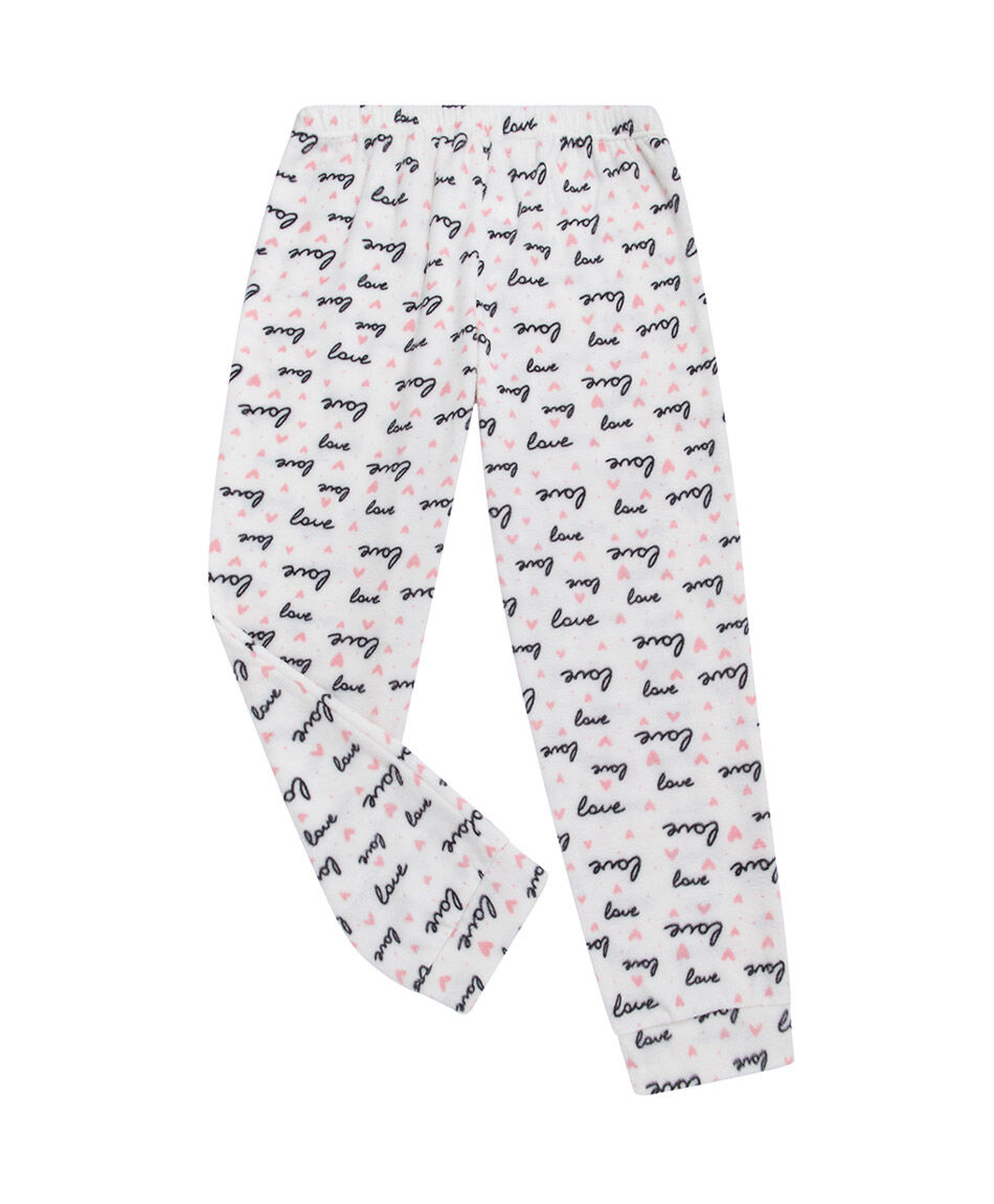 Pijama mujer  polar letras y  botones