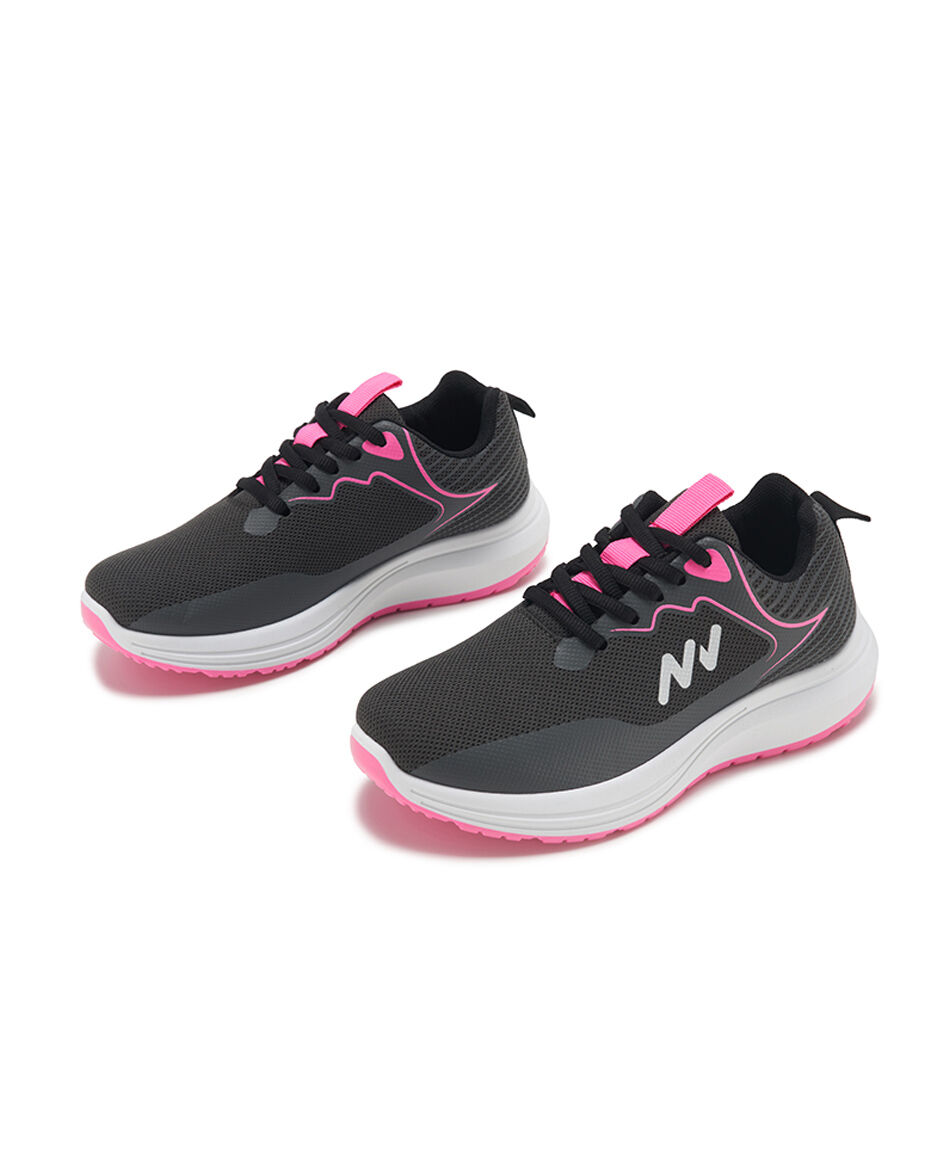 Zapatilla deportiva mujer detalles fucsia