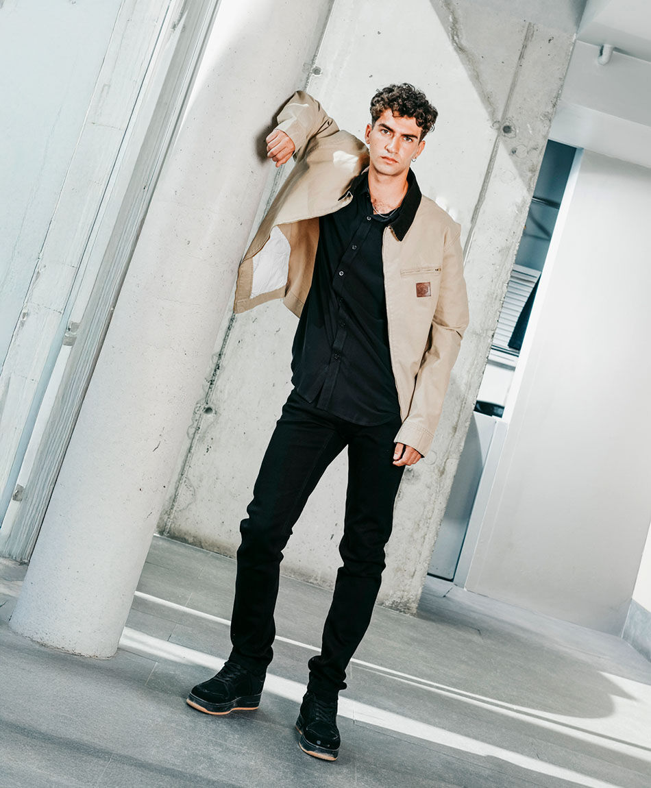 Jeans hombre negro skinny