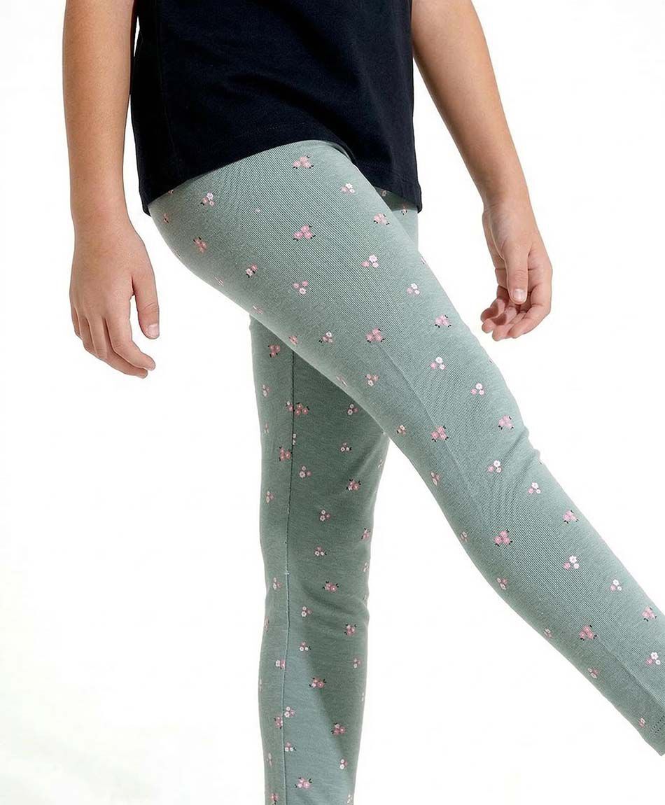 Leggins ni&ntilde;a estampado florcitas