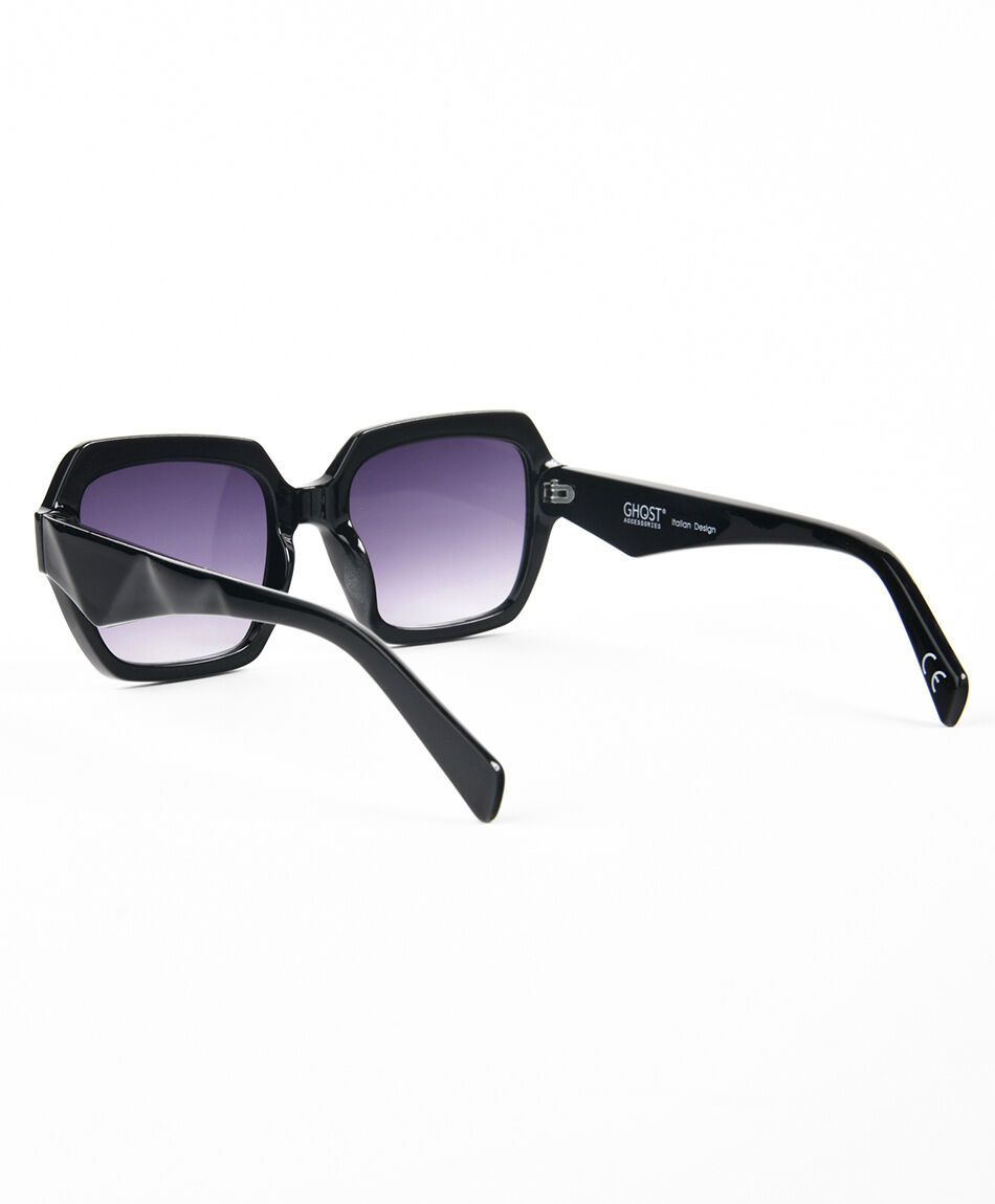 Lentes mujer hexagonal negro