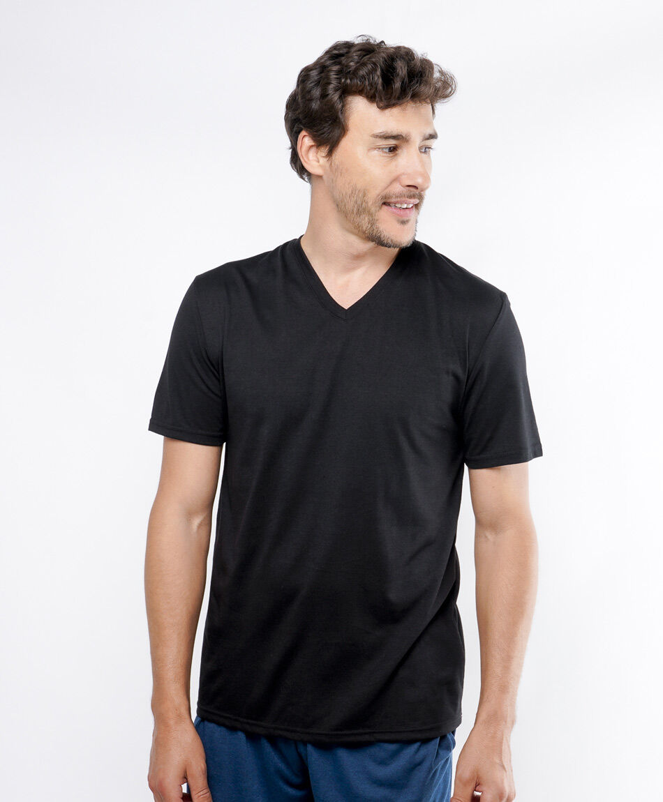 Camiseta hombre negra