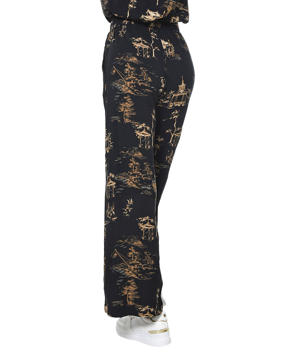 Pantalon estampado oriental
