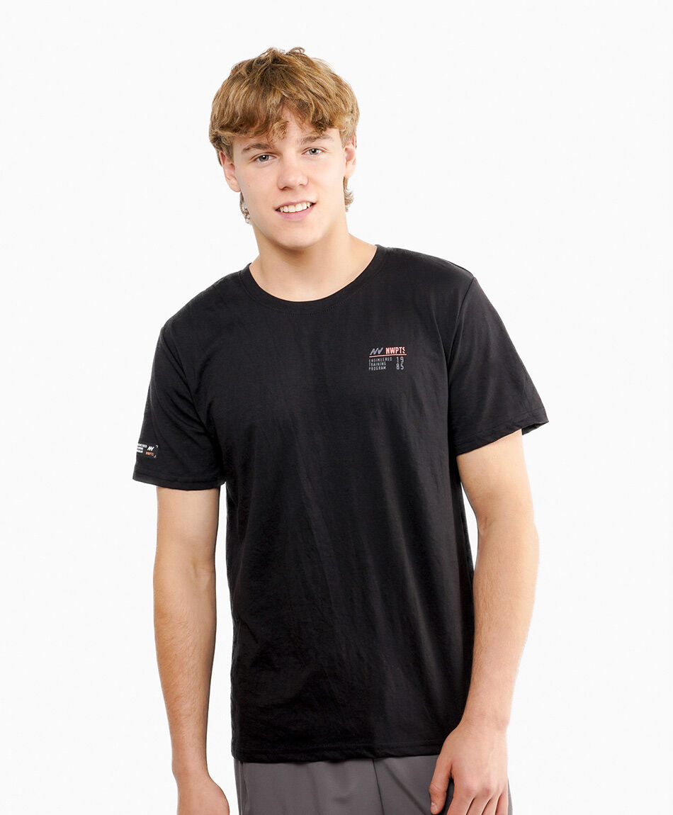 Remera deportiva hombre doble estampado