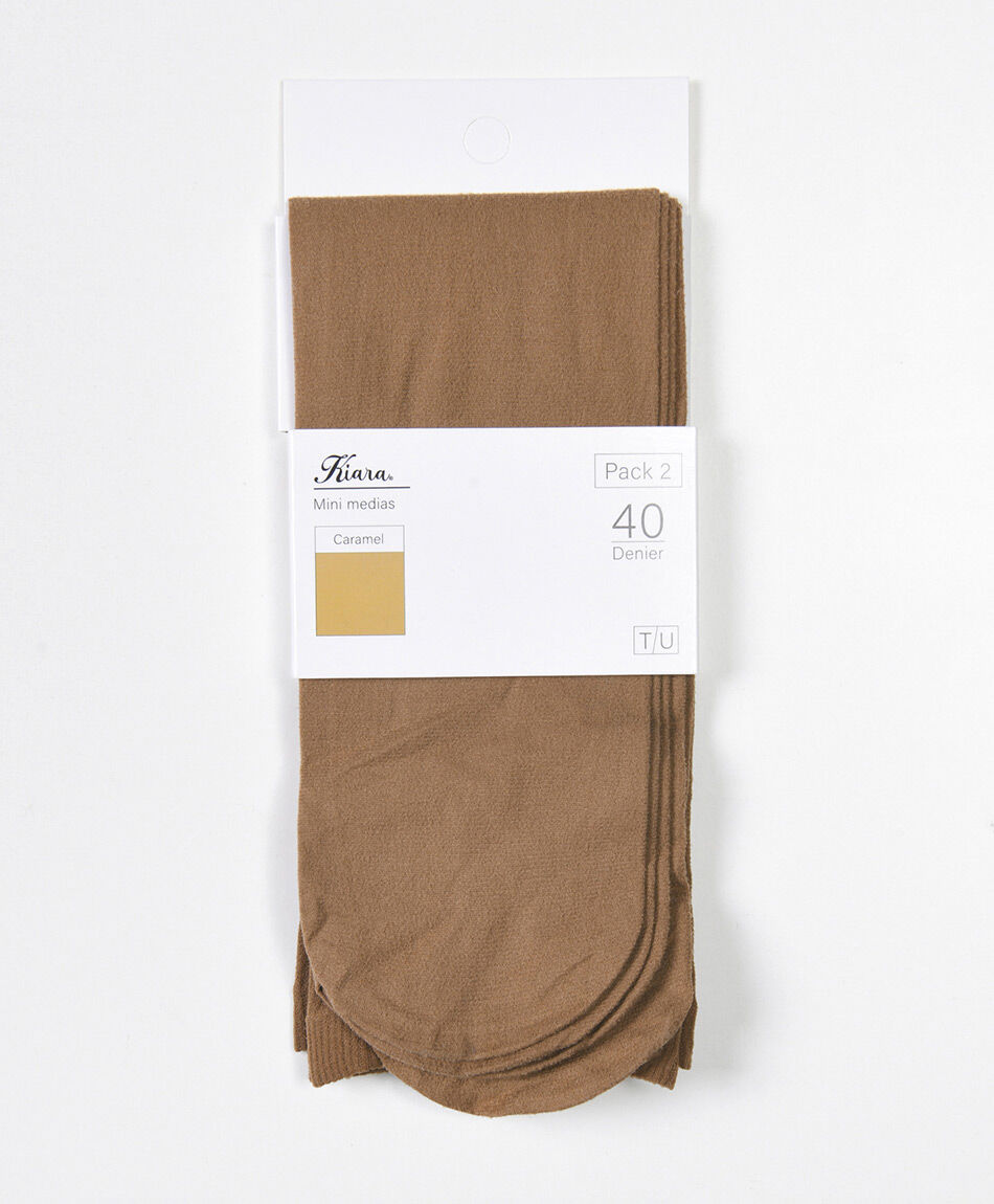 Pack 2 mini media mujer caramel&nbsp;40 denier