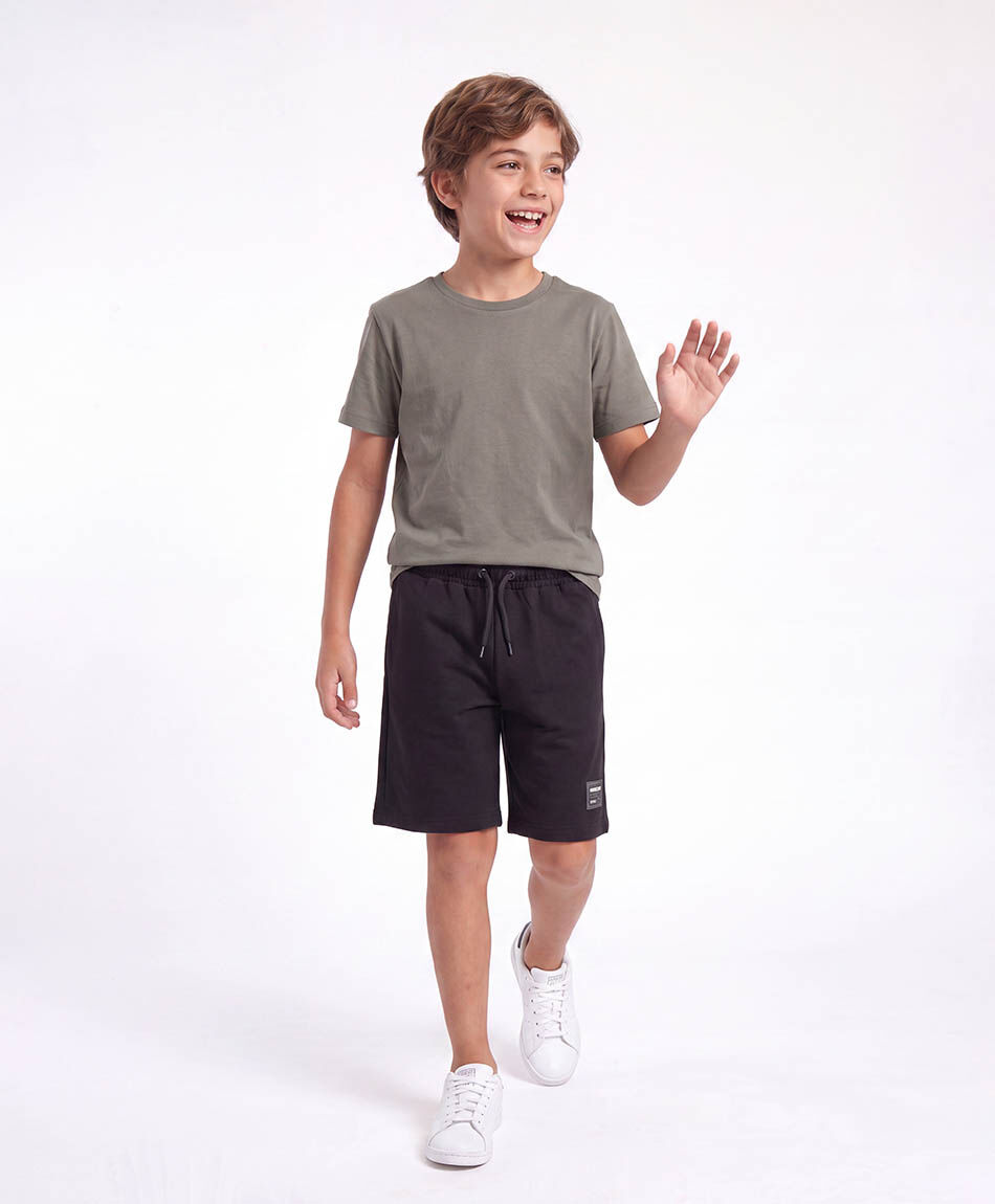 Short ni&ntilde;o b&aacute;sico negro