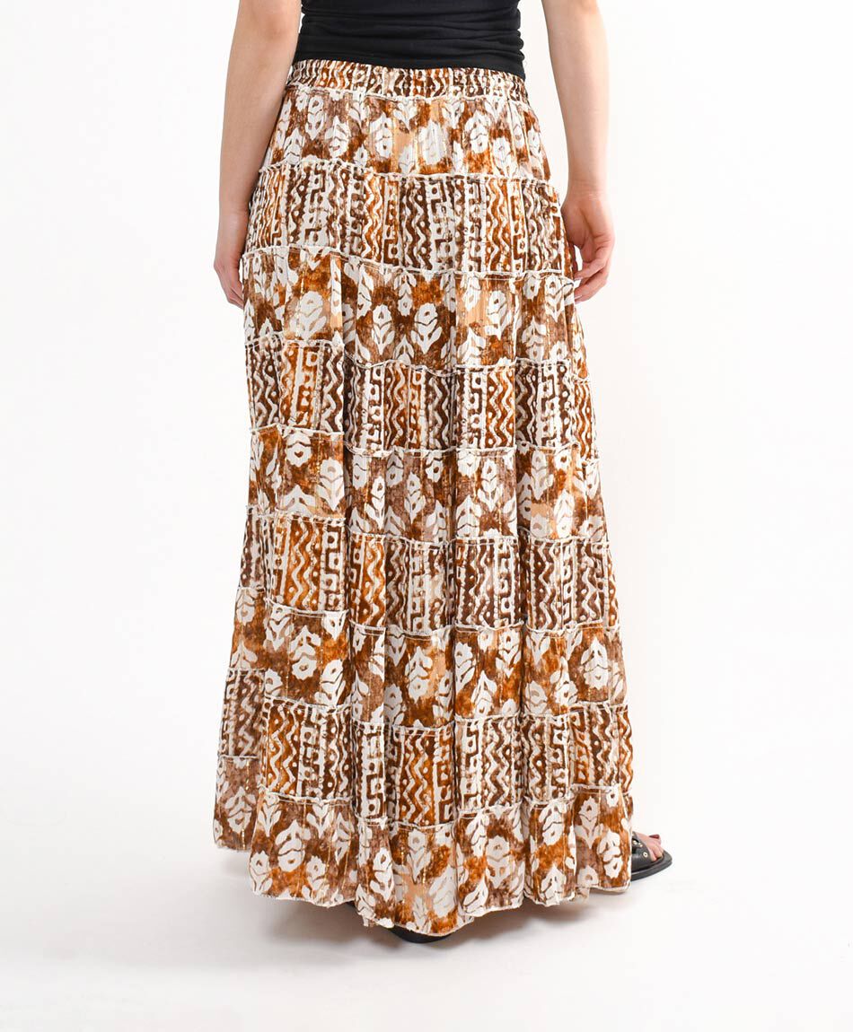 Pollera mujer naranjo verano