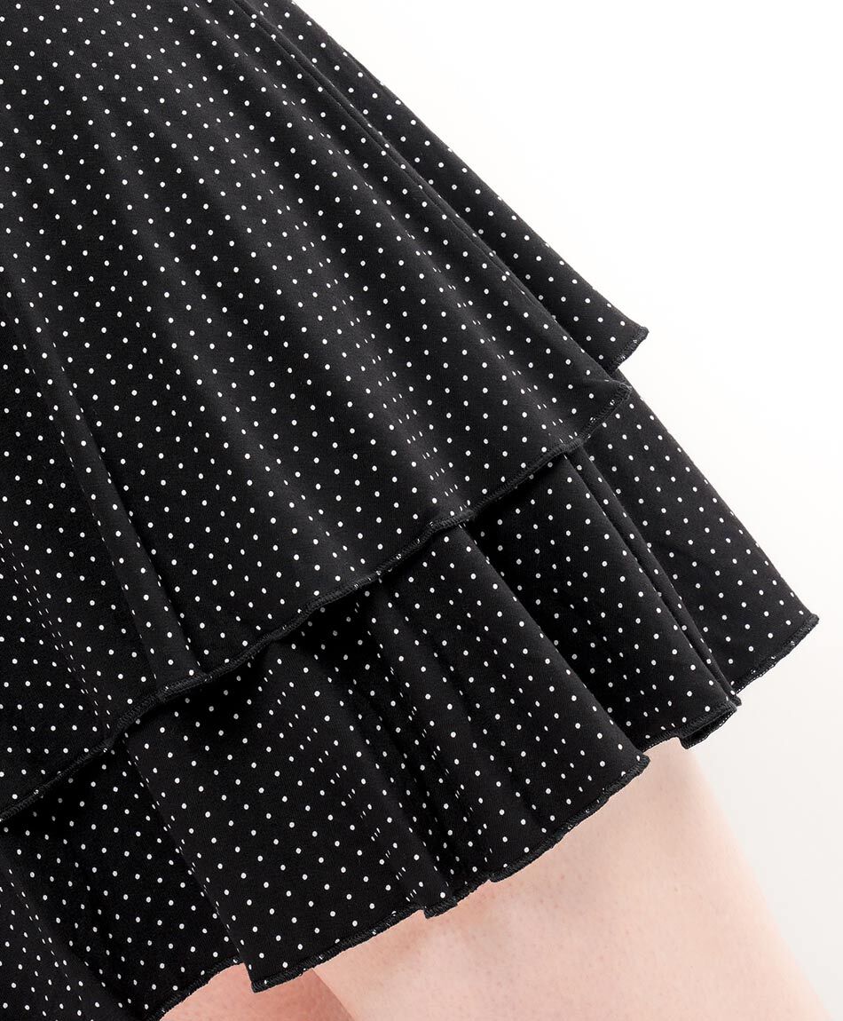 Mini pollera mujer short pisos puntos