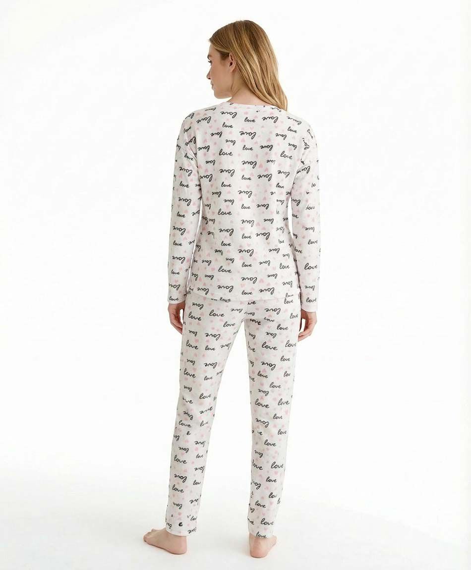 Pijama mujer micropolar letras