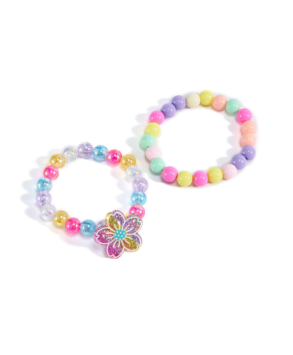 Set 2 pulseras infantil flor