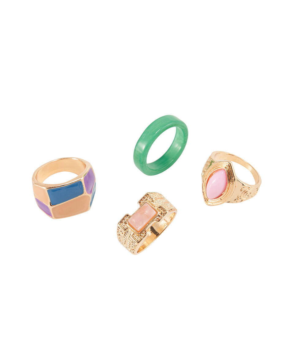 Set anillos mujer mix colores