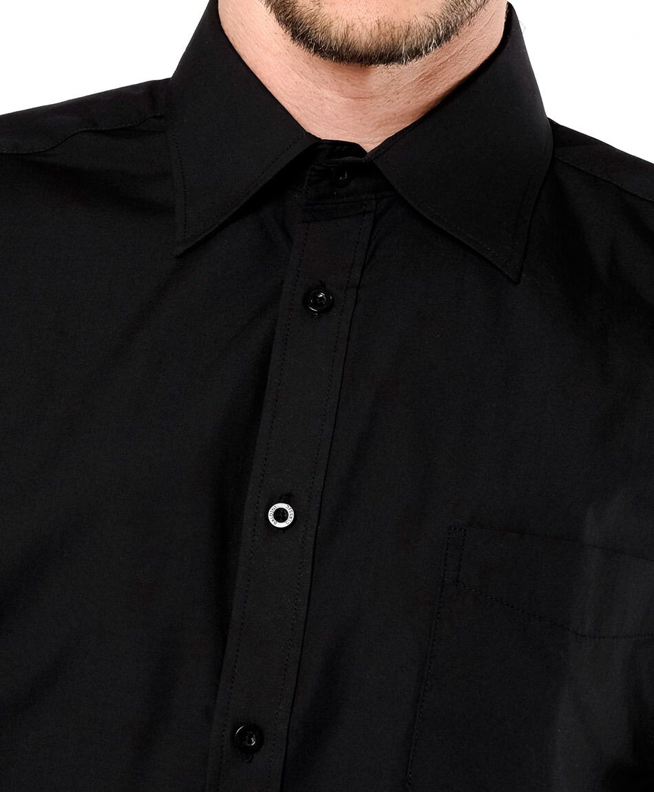 Camisa hombre lisa manga larga