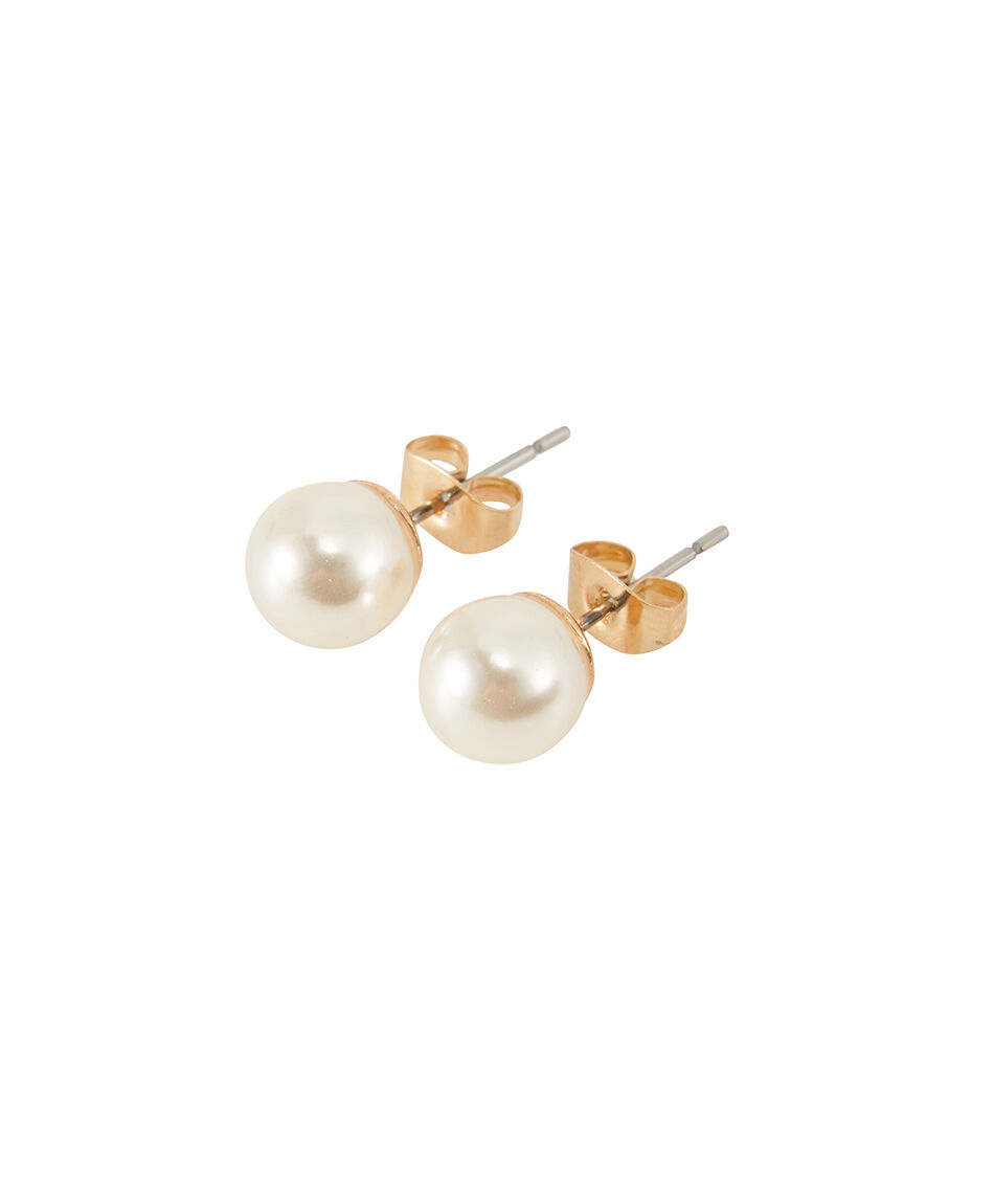 Set collar + aros mujer perlas