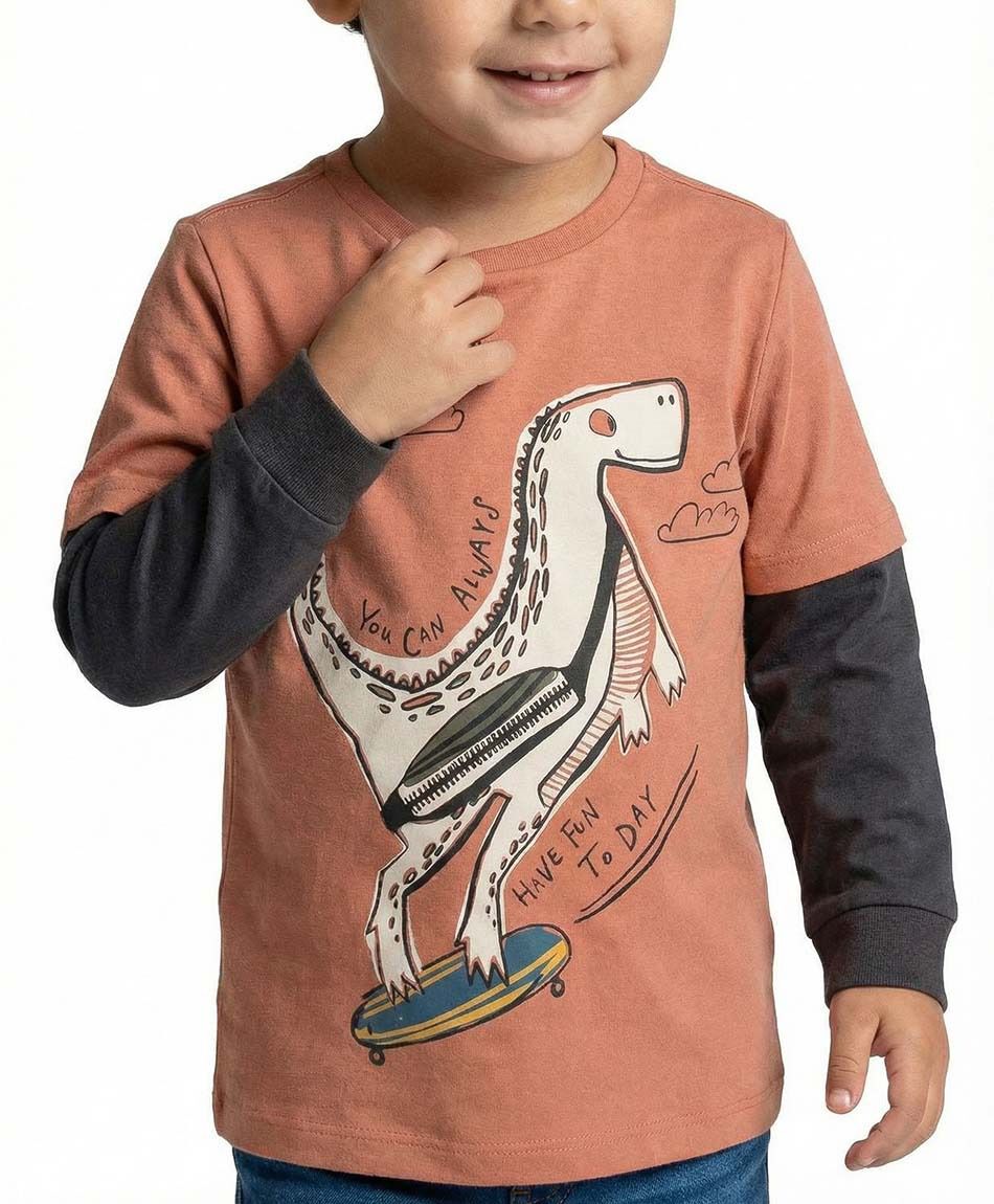 Remera beb&eacute; estampado dinocool