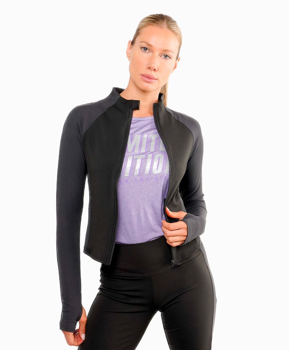 Buzo deportivo mujer dise&ntilde;o texturizado