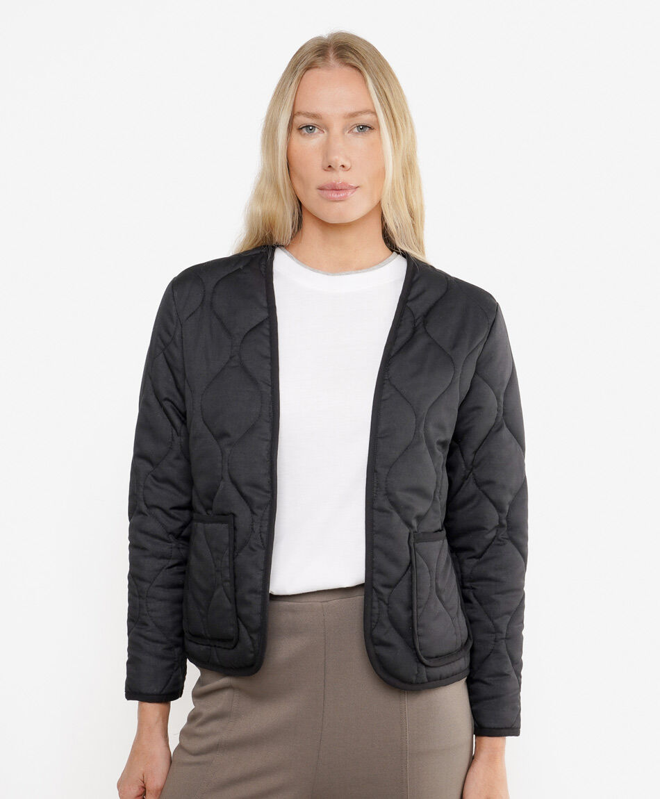Campera mujer quilt interior print
