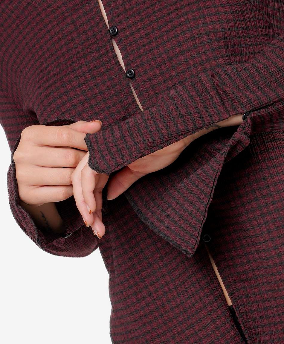 Camisa mujer cuadrill&eacute;