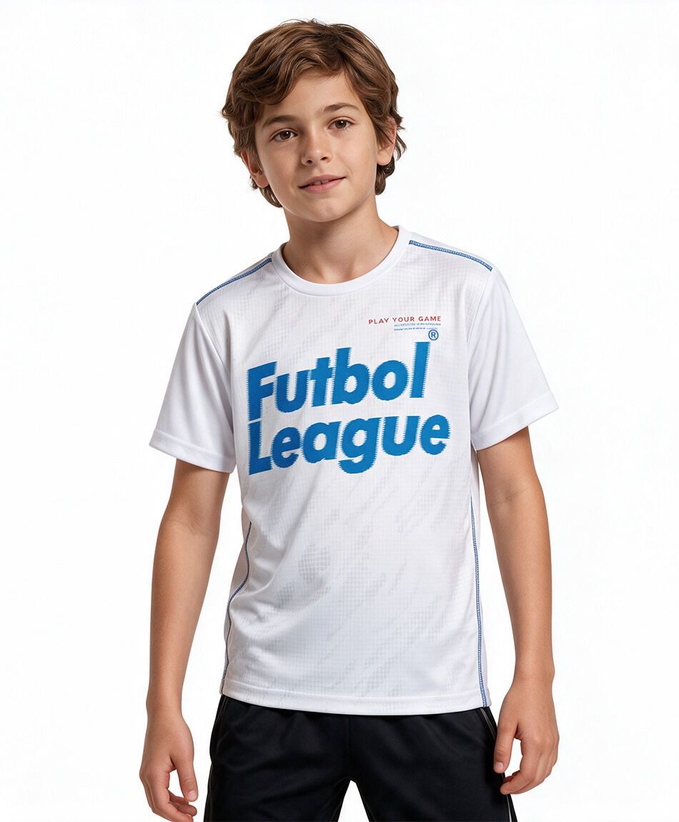 Remera ni&ntilde;o f&uacute;tbol league