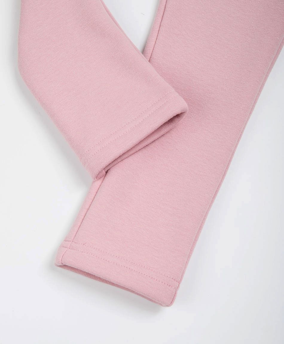 Leggins beb&eacute; forrada lisa rosado