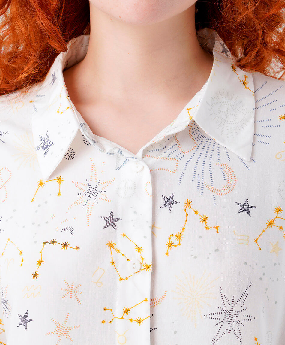 Camisa mujer estampado cielo