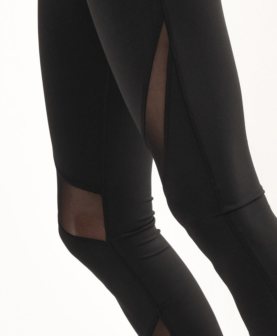 Calza mujer cortes mesh tiro alto