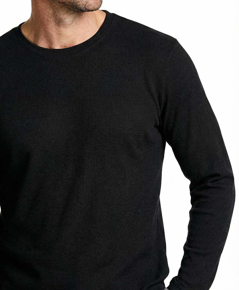 Remera hombre estilo waffle negra