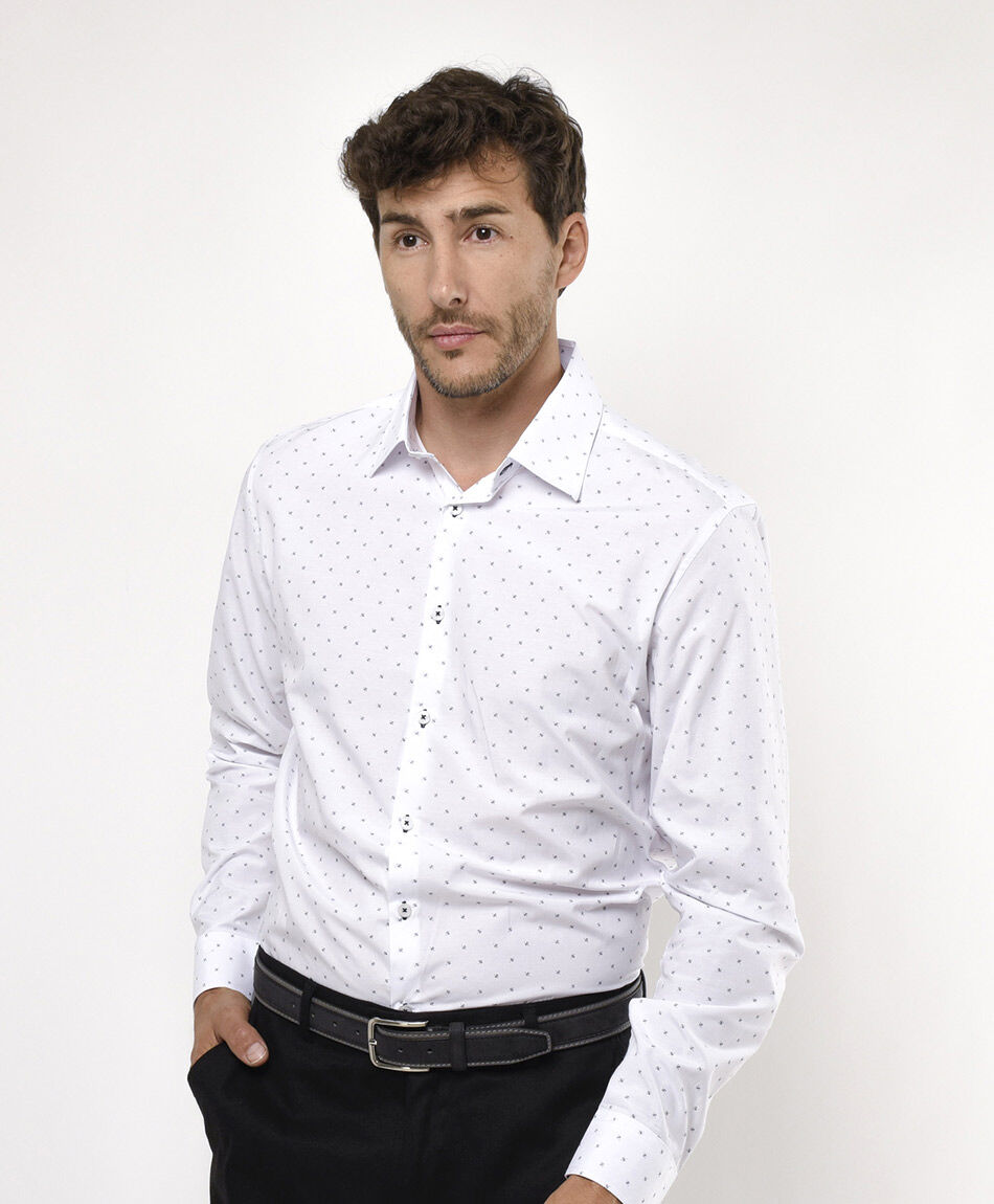 Camisa hombre mini print