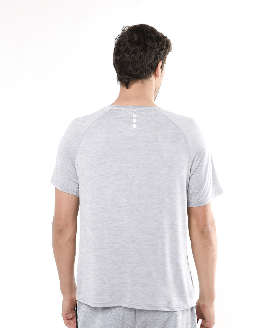 Remera deportiva hombre lisa gris