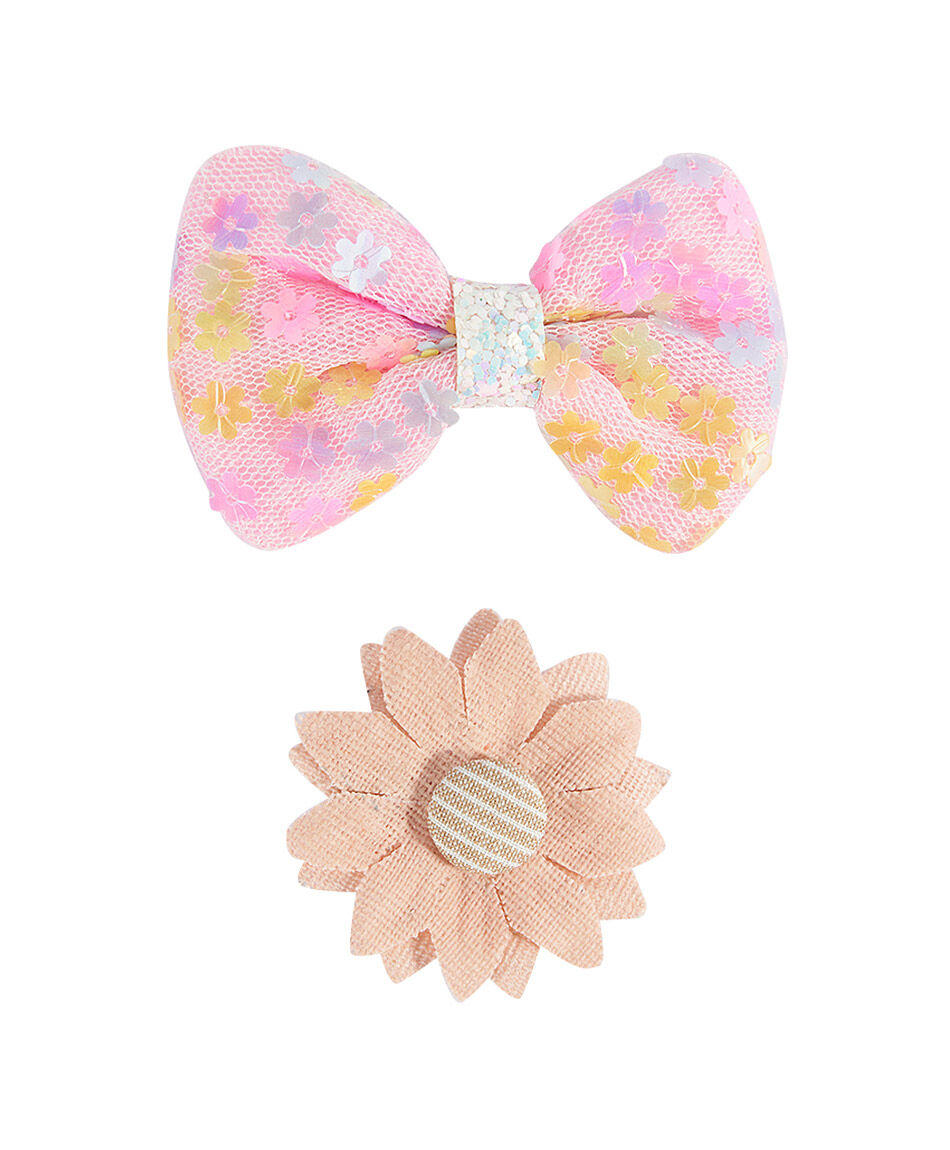 Set 2 pinches infantil flores