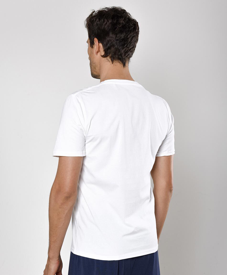 Camiseta manga corta cuello en v