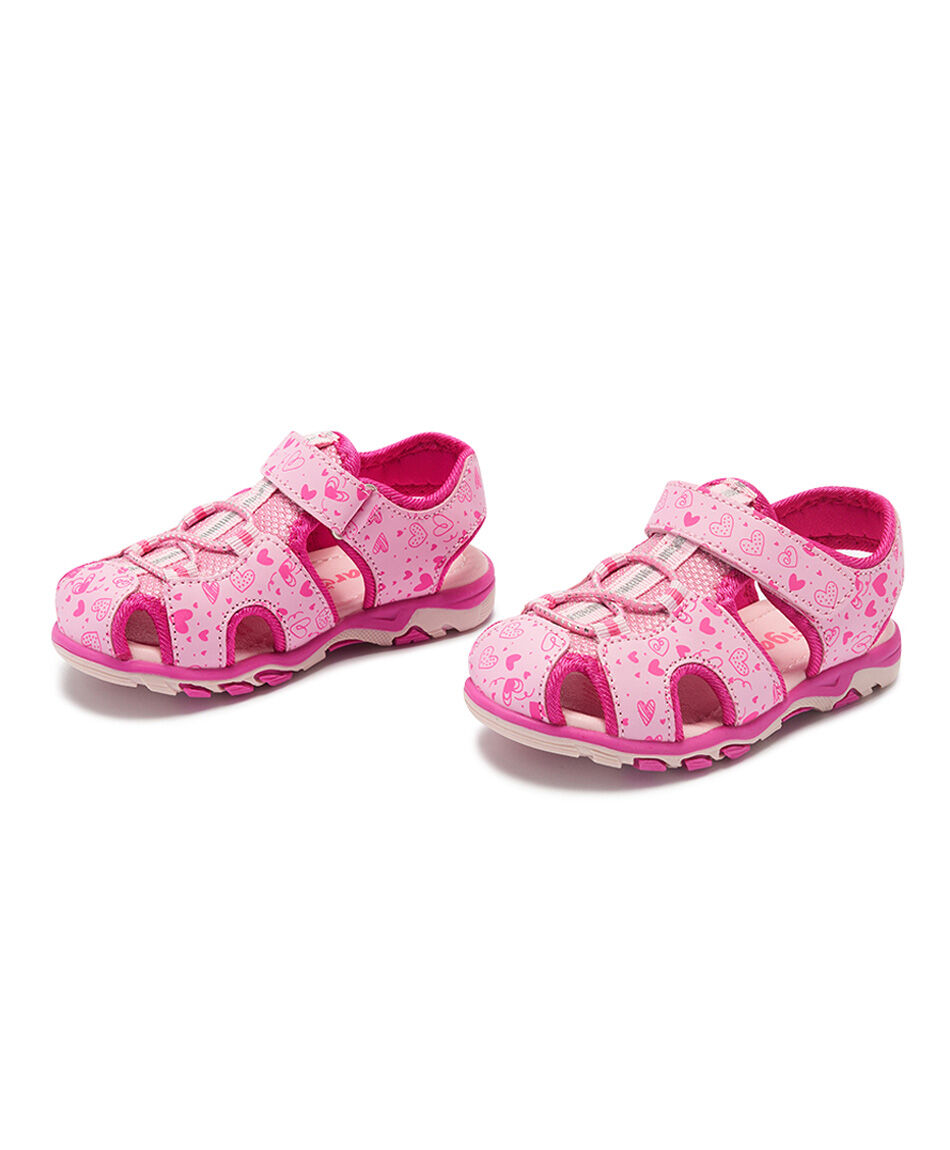 Sandalia infantil (20 a 25) outdoor fucsia