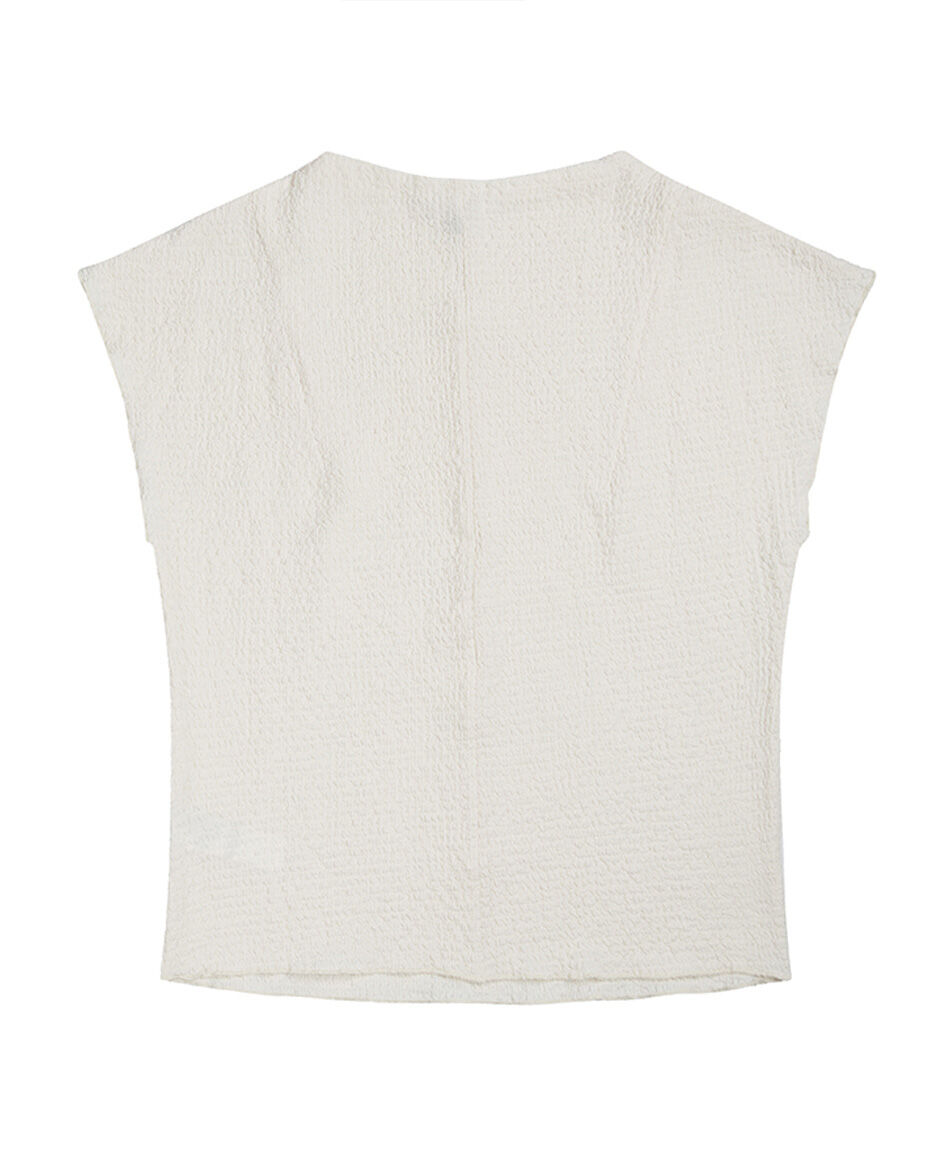 Remera mujer mini cuello textura