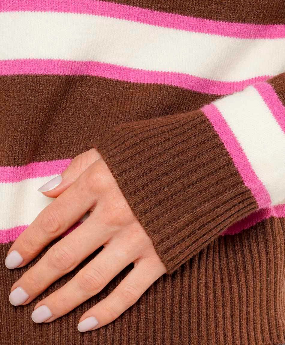 Sweater mujer rayas contraste