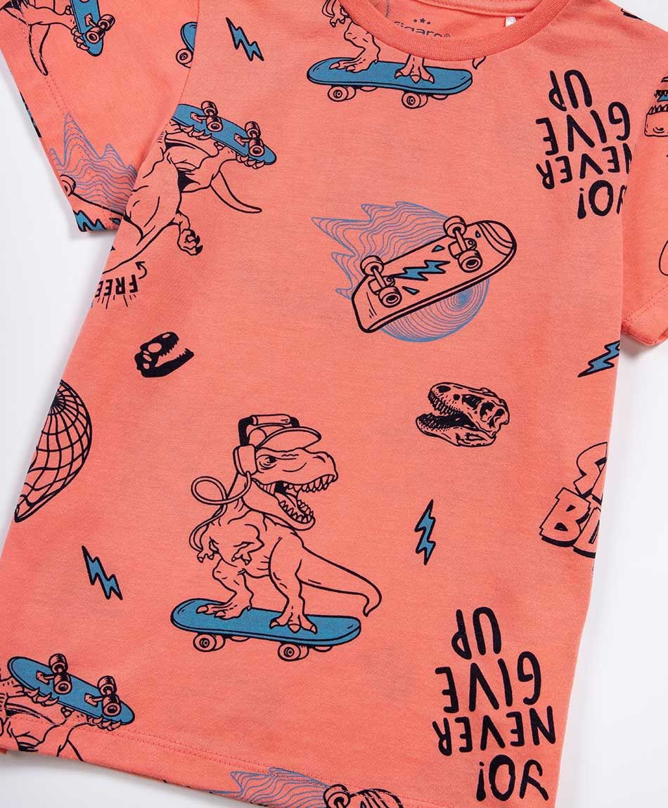Remera beb&eacute; dinosaurio skater