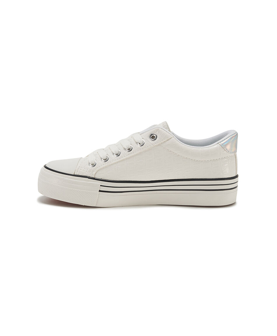 Zapatilla mujer textura blanca