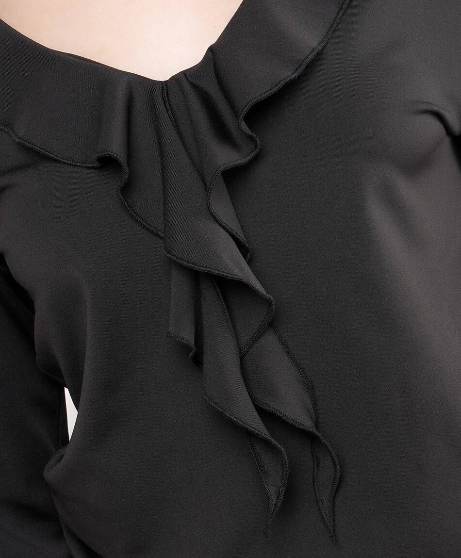 Remera mujer cuello vuelos