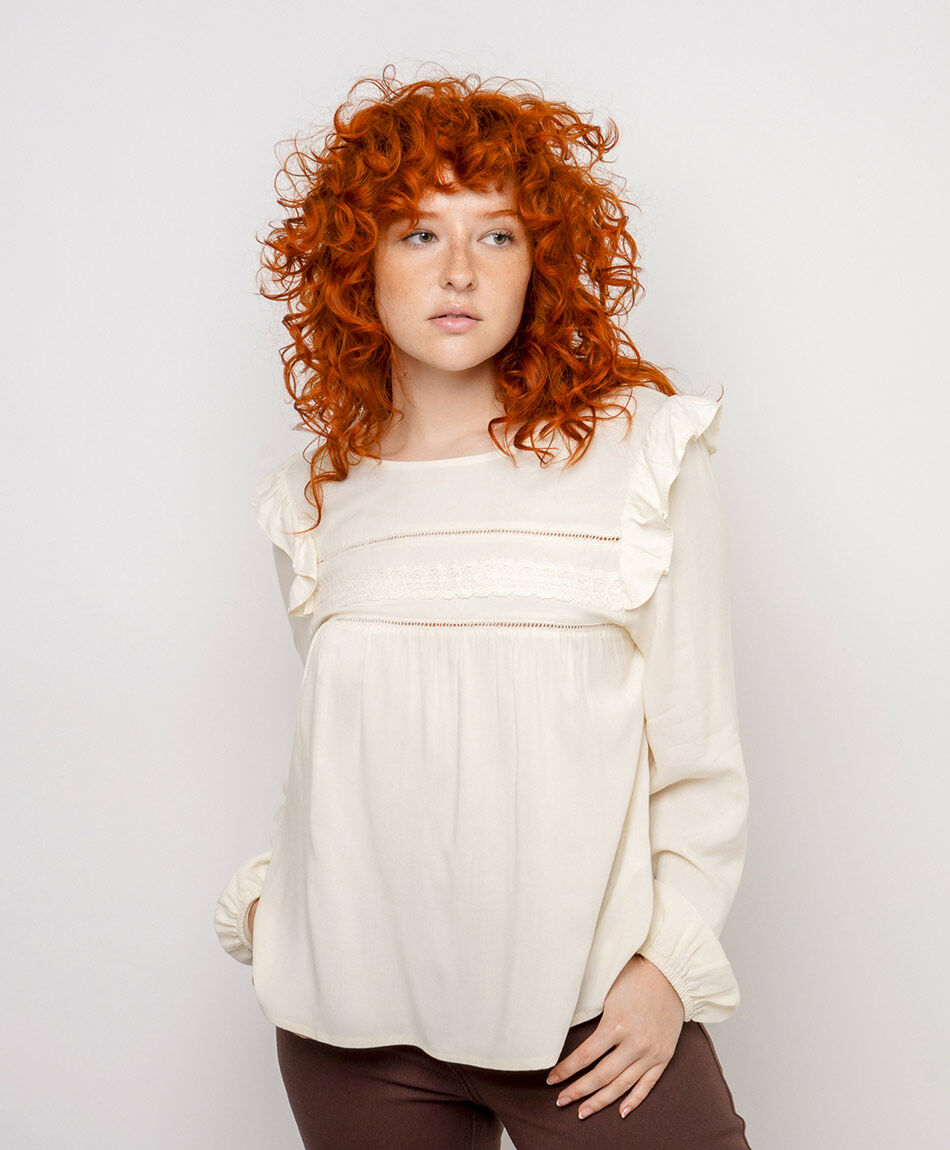 Camisa mujer vuelos laterales