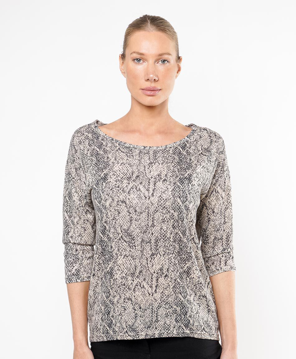 Remera mujer lanosa estilo serpiente