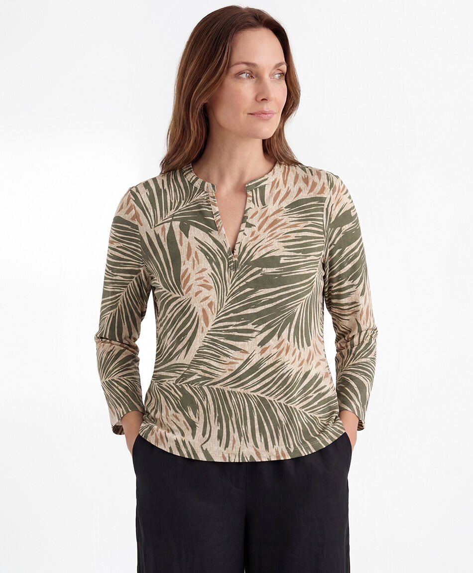 Remera mujer estampada mao verde