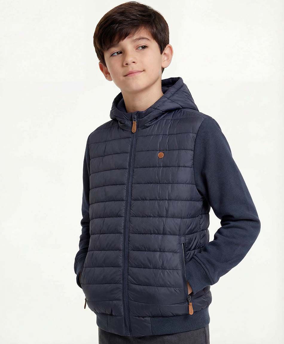 Parka escolar manga buzo navy