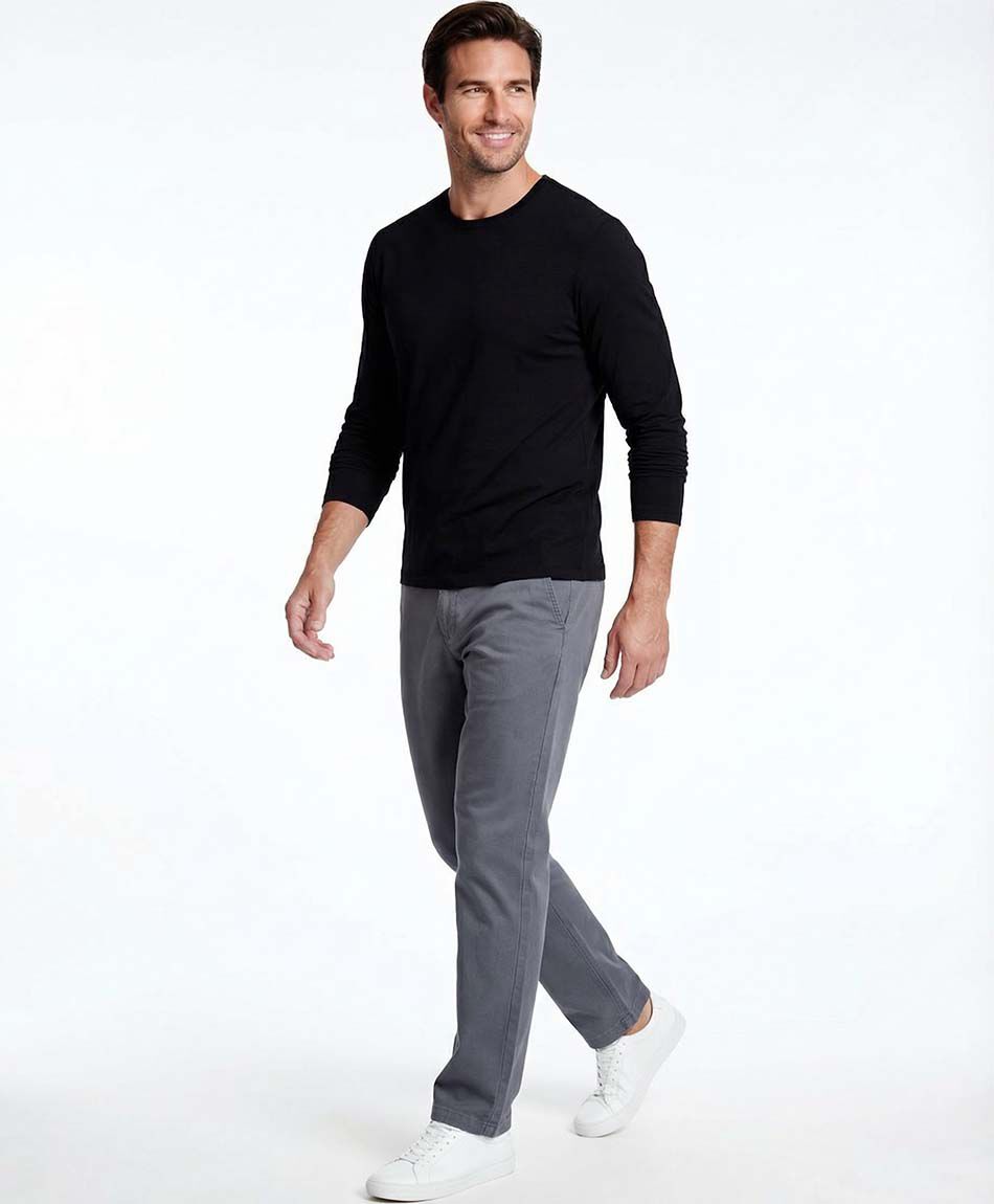 Pantal&oacute;n hombre dise&ntilde;o liso grey