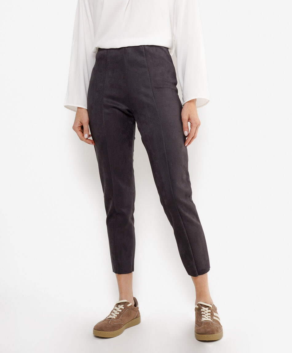 Leggins mujer suede costura